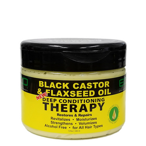 Eco Style - Black Castor and Flaxseed Oil Deep Conditioning Therapy 12 oz