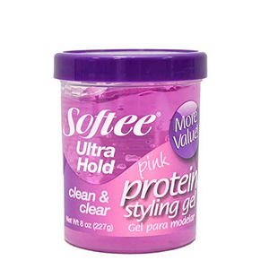 Softee - Ultra Hold Protein Styling Gel Pink 8 oz