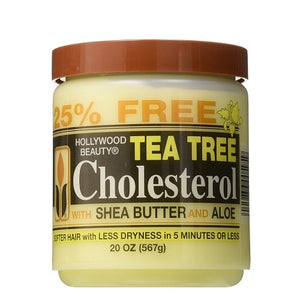 Hollywood Beauty - Tea Tree Cholesterol With Shea Butter and Aloe 20 oz