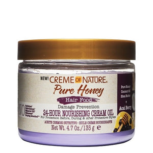 Crème of Nature - Pure Honey Hair Food Acai Berry 24 Hour Nourishing Cream Oil 4.7 oz