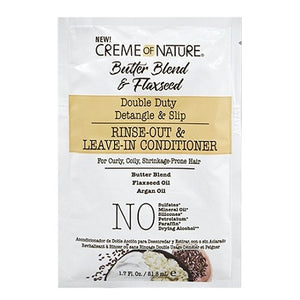Crème of Nature - Butter Blend and Flaxseed Rinse Out and Leave In Conditioner 1.7 fl oz