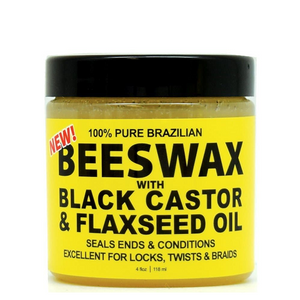 Eco Style - Black Castor and Flaxseed Oil 100% Brazilian Beeswax 4 fl oz