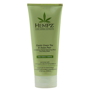 Hempz - Green Tea and Asian Pear Exfoliating Herbal Cleansing Mud and Body Mask 6.76 oz
