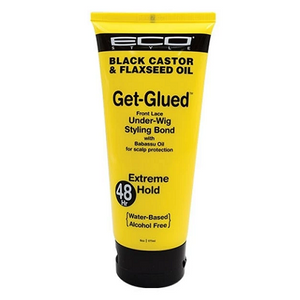 Eco Style - Black Castor and Flaxseed Oil Get Glued Styling Bond 6 oz