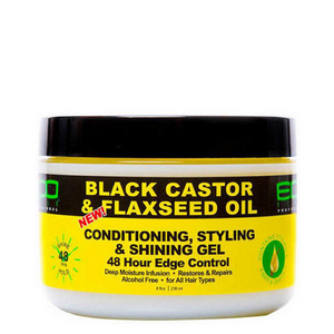 Eco Style - Black Castor and Flaxseed Oil Conditioning, Styling and Shining Gel 8 fl oz