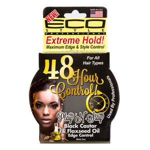 Eco Style - 48 Hour Control Black Castor and Flaxseed Oil Edge Control 3 oz