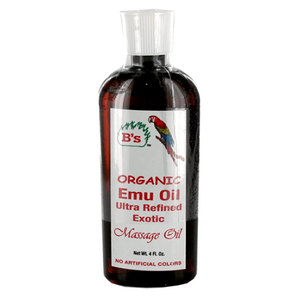 B's Organic - Emu Oil Massage Oil 4 fl oz