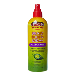 African Pride - Braid Sheen Spray Extra Shine Longer Lasting Sheen 12 fl oz