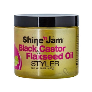 Ampro - Shine N Jam Black and Castor Flaxseed Oil Styler