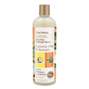 Curl Rehab - Coconut Milk and Avocado 2 in 1 Shampoo Conditioner 16 fl oz