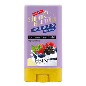 Ebin - 24 Hour Edge Tamer Sleek Hair Wax Stick Wild Berry 0.53 oz