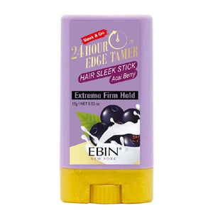Ebin - 24 Hour Edge Tamer Sleek Hair Wax Stick Acai Berry 0.53 oz