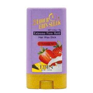 Ebin - 24 Hour Edge Tamer Sleek Hair Wax Stick Strawberry 0.53 oz