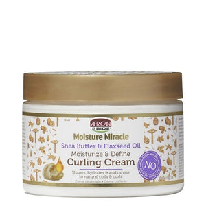 African Pride - Moisture Miracle Shea Butter and Flaxseed Oil Curling Cream 12 oz