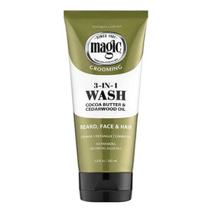 SoftSheen Carson Magic - Grooming 3 In 1 Wash Cocoa Butter and Cedarwood Oil 6.8 fl oz