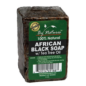 By Natures - African Black Soap with Tea Tree Oil 6 oz