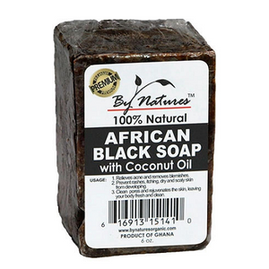 By Natures - African Black Soap with Coconut Oil 6 oz