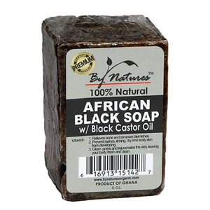 By Natures - African Black Soap with Black Castor Oil 6 oz