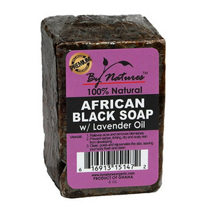 By Natures - African Black Soap with Lavender Oil 6 oz