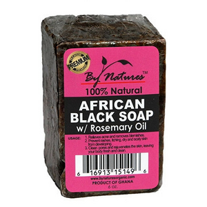 By Natures - African Black Soap with Rosemary Oil 6 oz