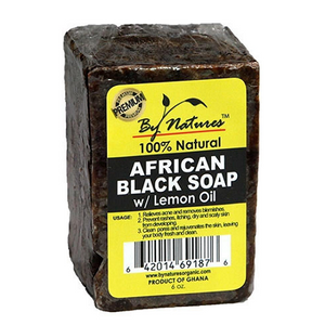 By Natures - African Black Soap with Lemon Oil 6 oz